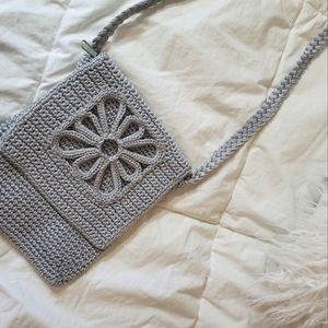 Crochet y2k flower crossbody purse